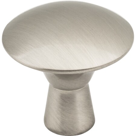 Elements 1-1/16" Diameter Satin Nickel Zachary Cabinet Mushroom Knob 988SN